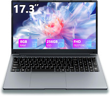 SGIN Laptop 17.3 Inch Laptops 8GB RAM 256GB SSD FHD IPS 2.4/5G WiFi BT5.0 USB