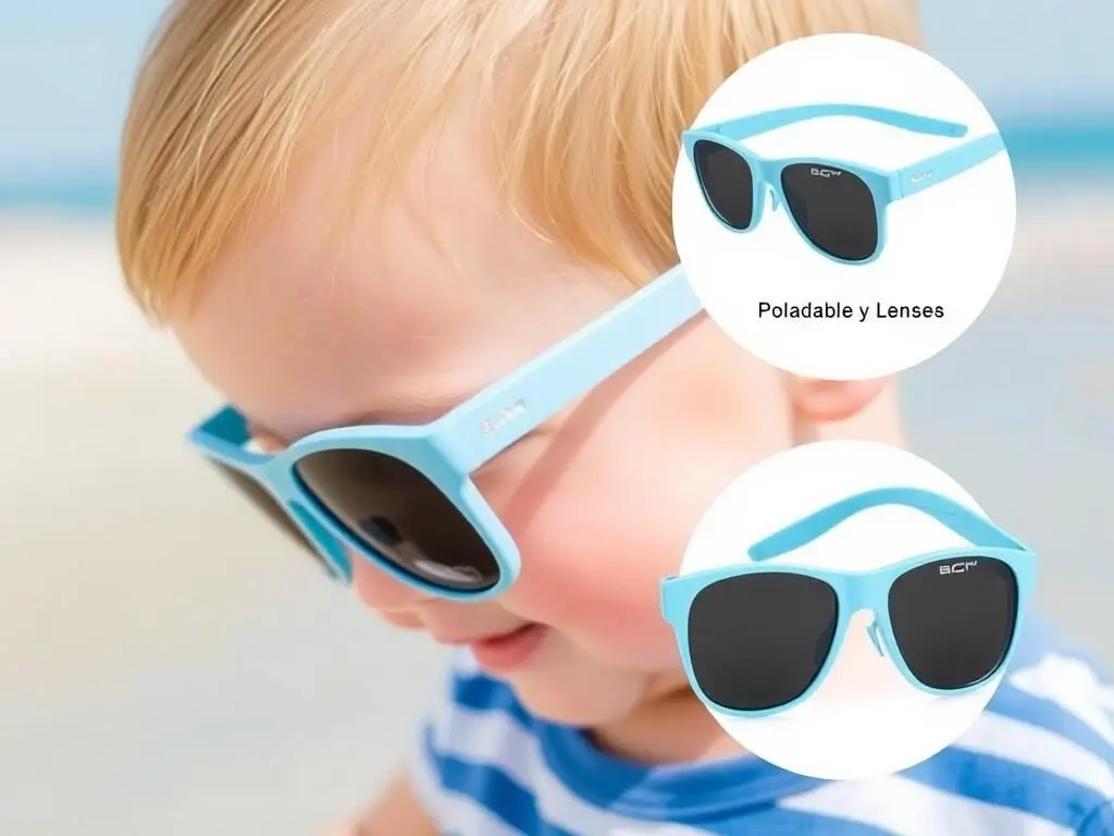 COASION Baby Sunglasses with strap for infants