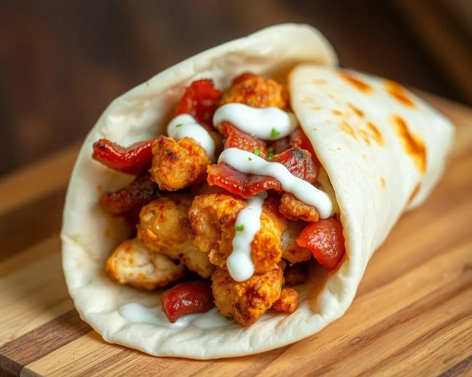 Crispy chicken bacon ranch wrap