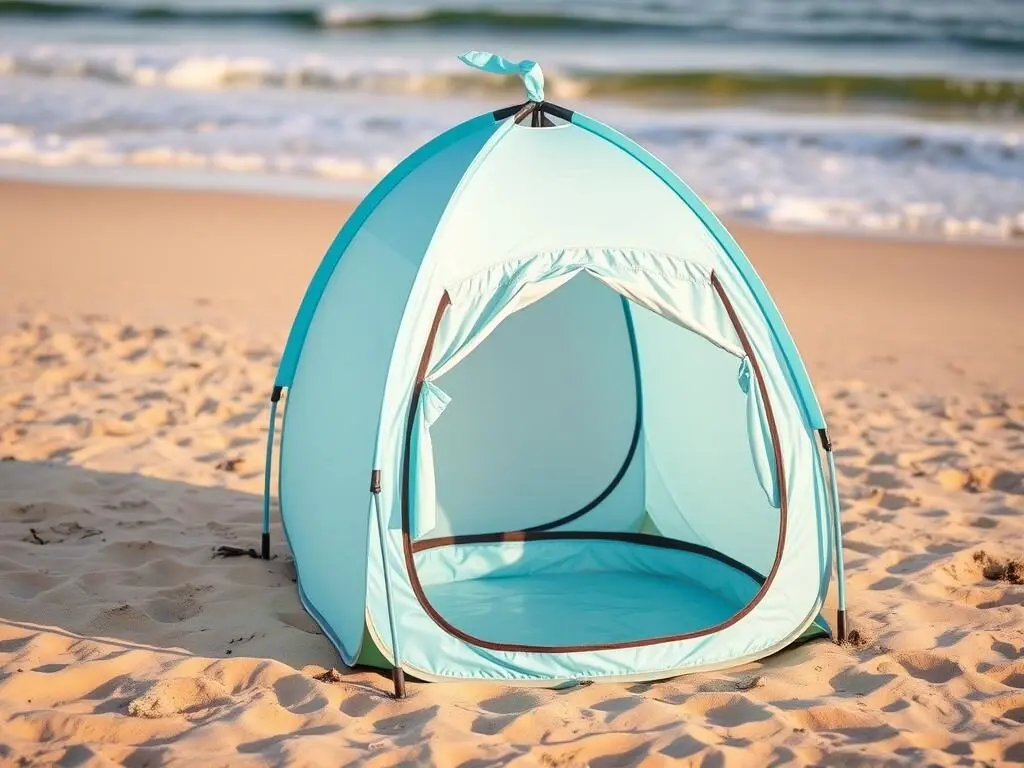 Monobeach Baby Beach Tent with UV protection and small pool area for babies