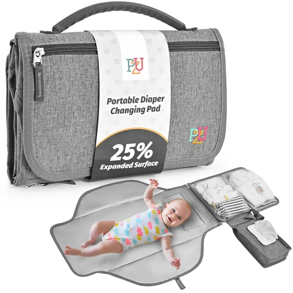 Portable diaper changing pad