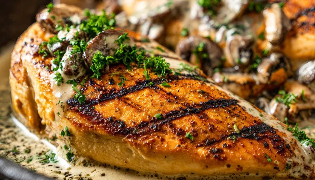 Creamy garlic grilled chicken and broccoli bowls