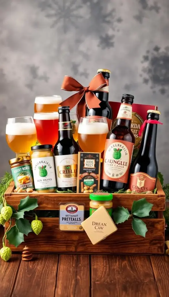 Craft beer Christmas hamper with local brews and snacks