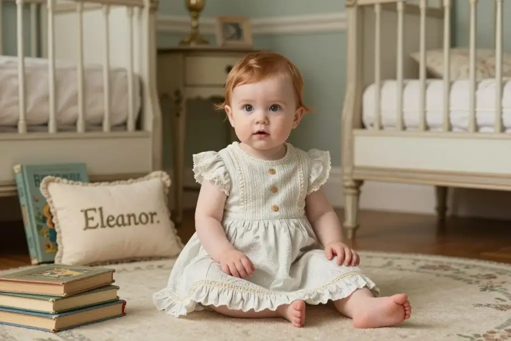 Baby girl named Eleanor in historical-inspired setting