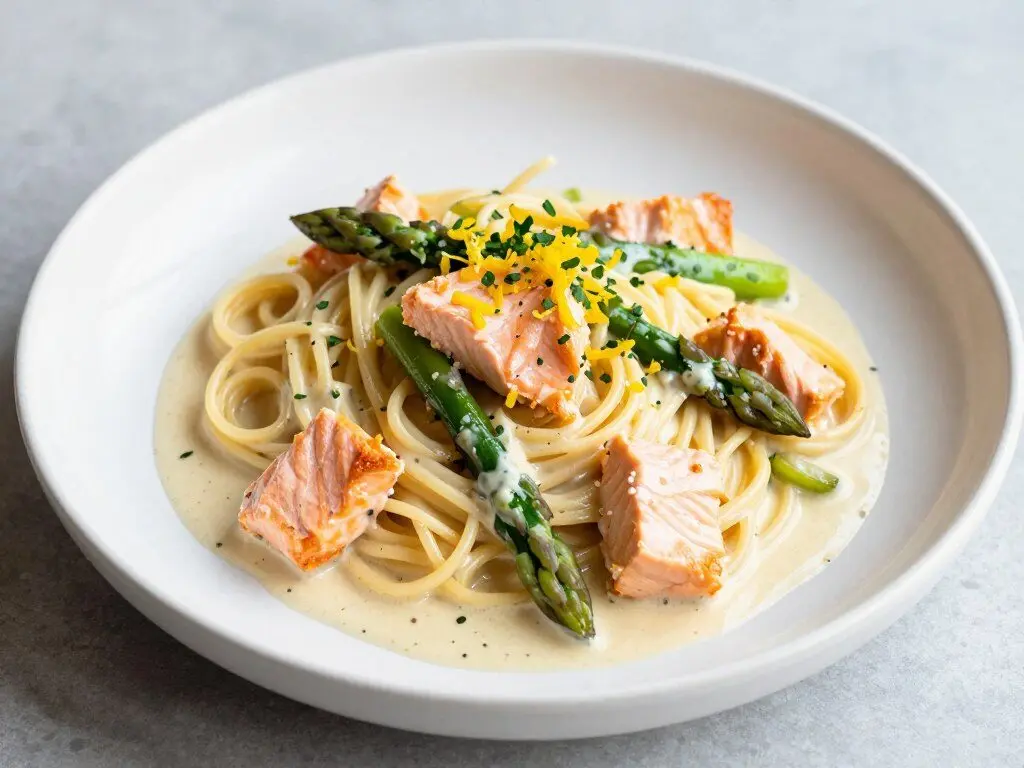 Creamy salmon asparagus pasta from Weekly Meal Plan 2026 Creamy salmon asparagus pasta from Weekly Meal Plan 2026