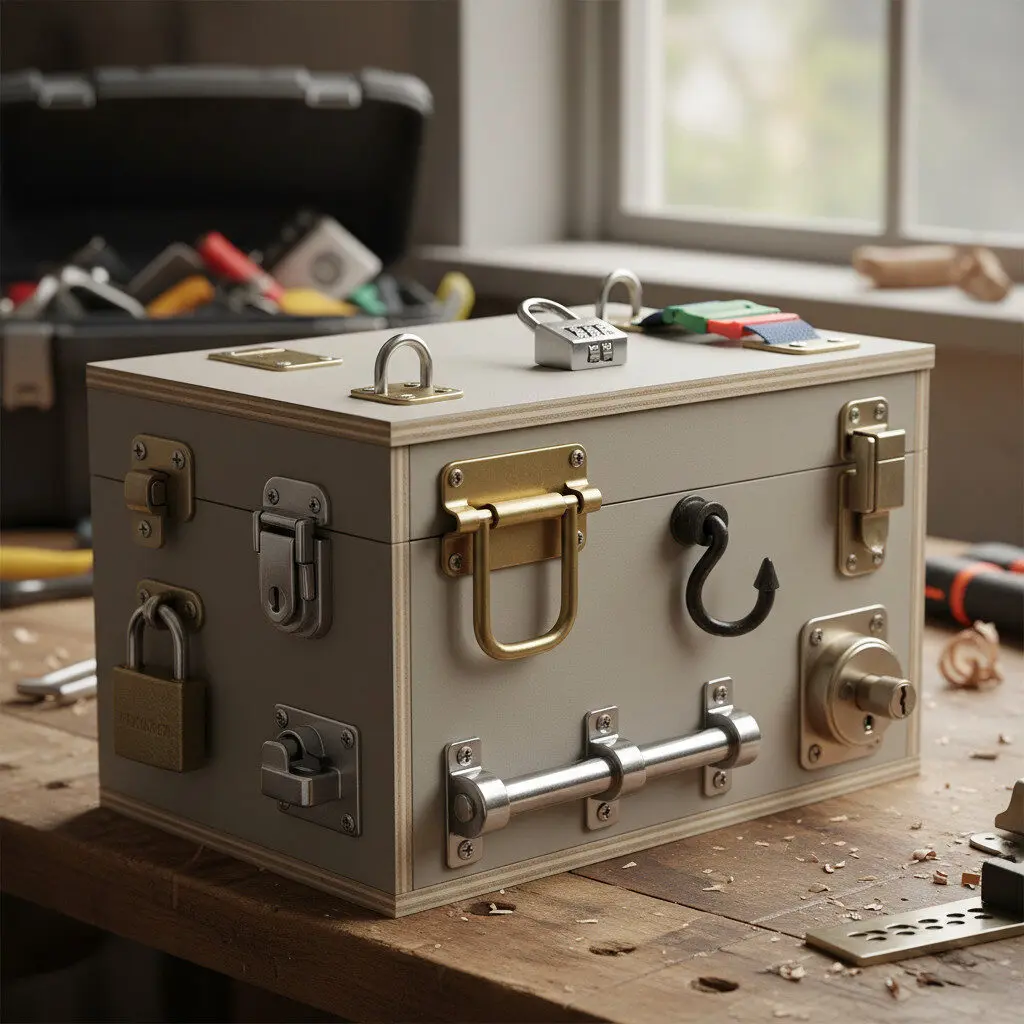 DIY lock box with different fasteners
