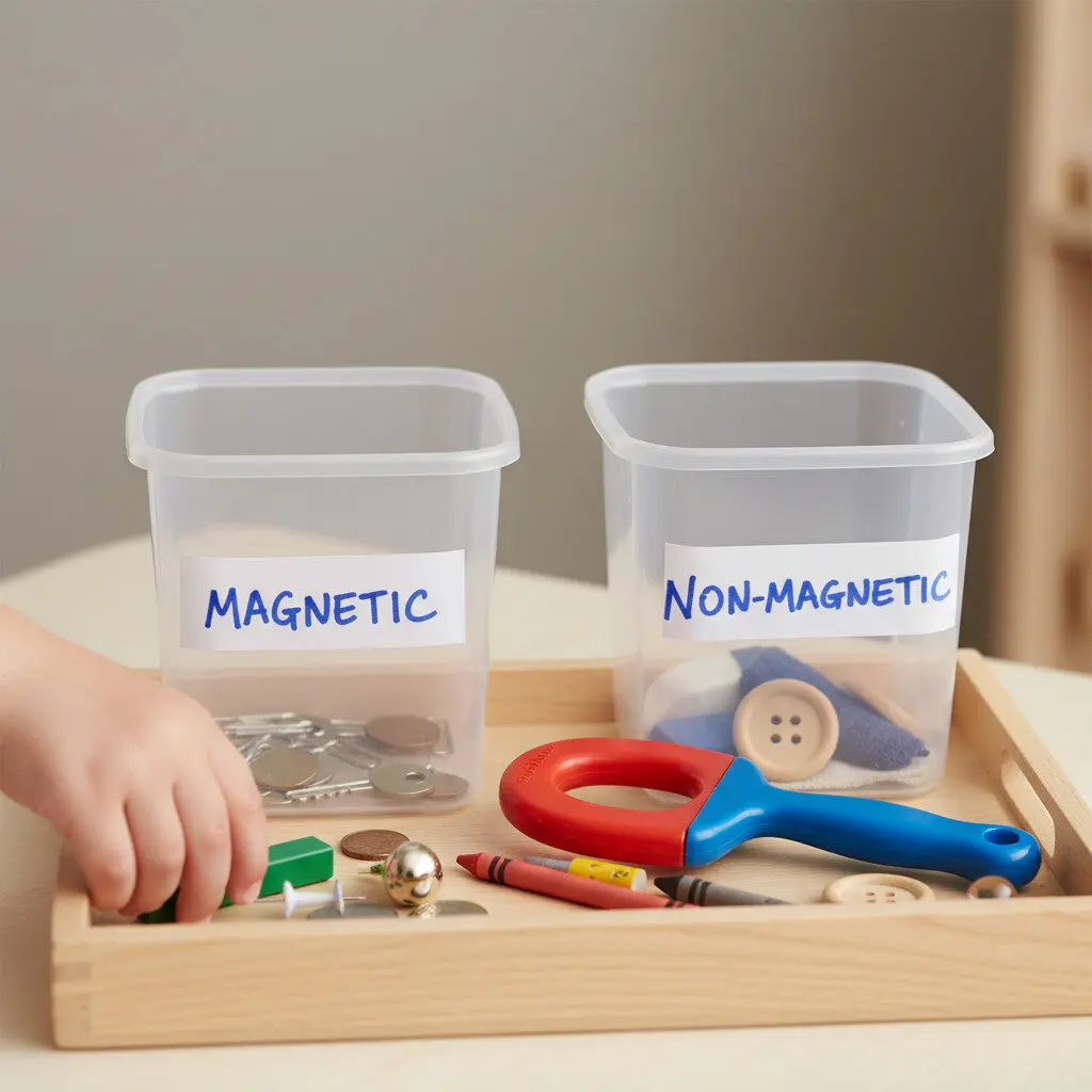 DIY magnetic/non-magnetic sorting activity