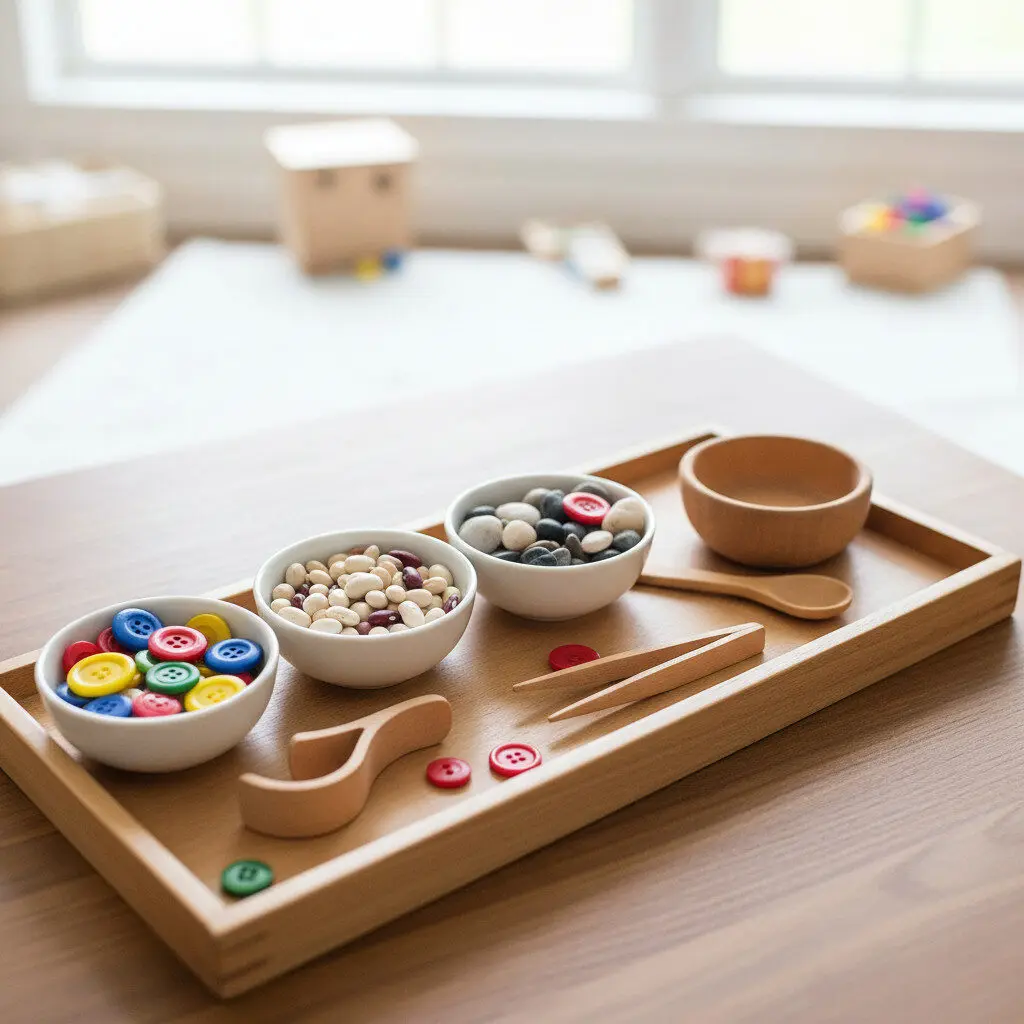 DIY transfer tools with small objects and containers