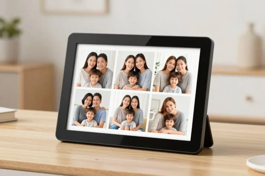 Digital photo frame slideshow gift