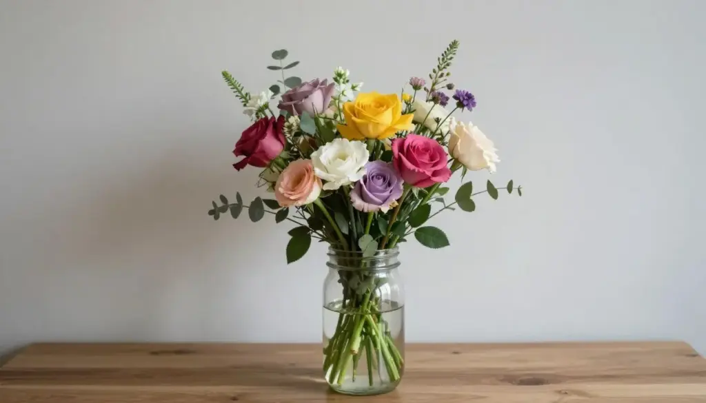 Emergency simple flower arrangement DIY