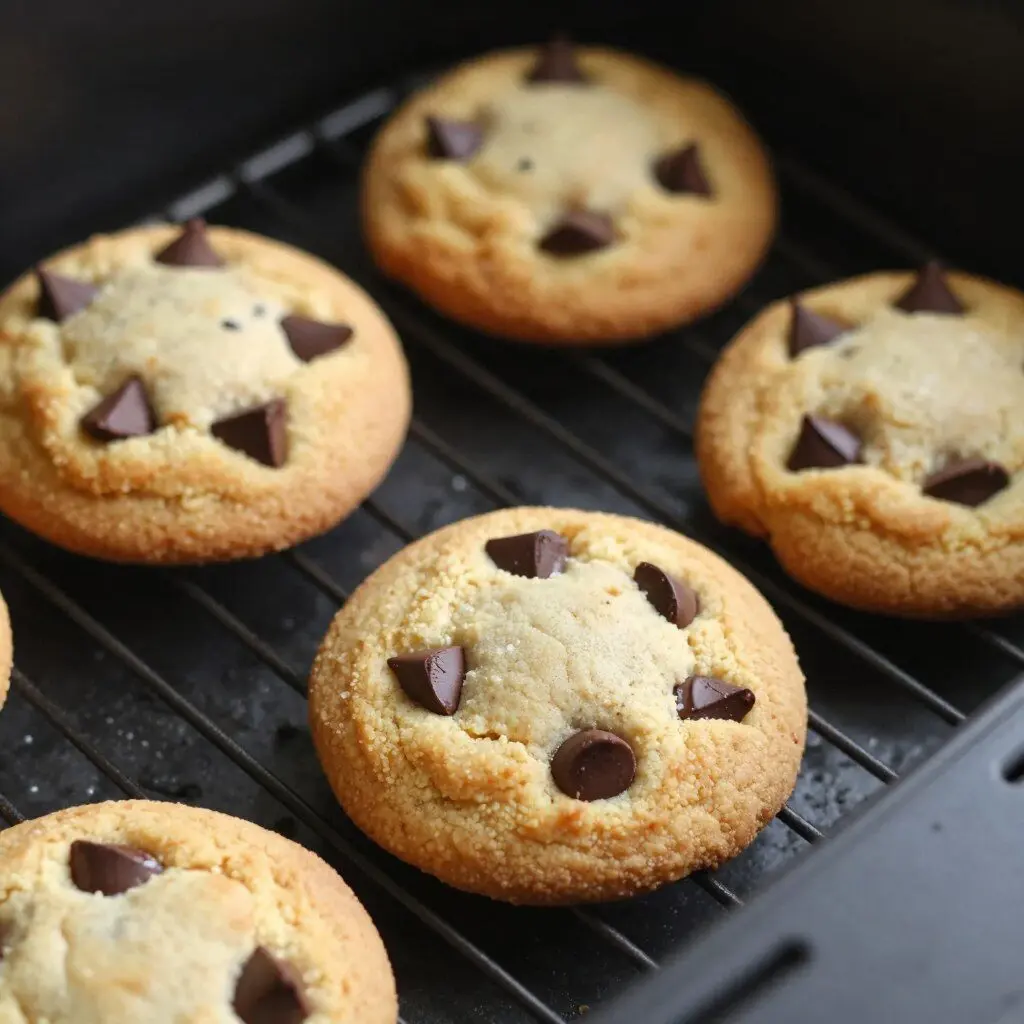 Gooey air fryer chocolate chip cookies