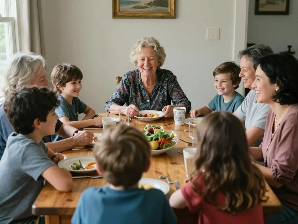 Grandmother celebrating Mother's Day with family
