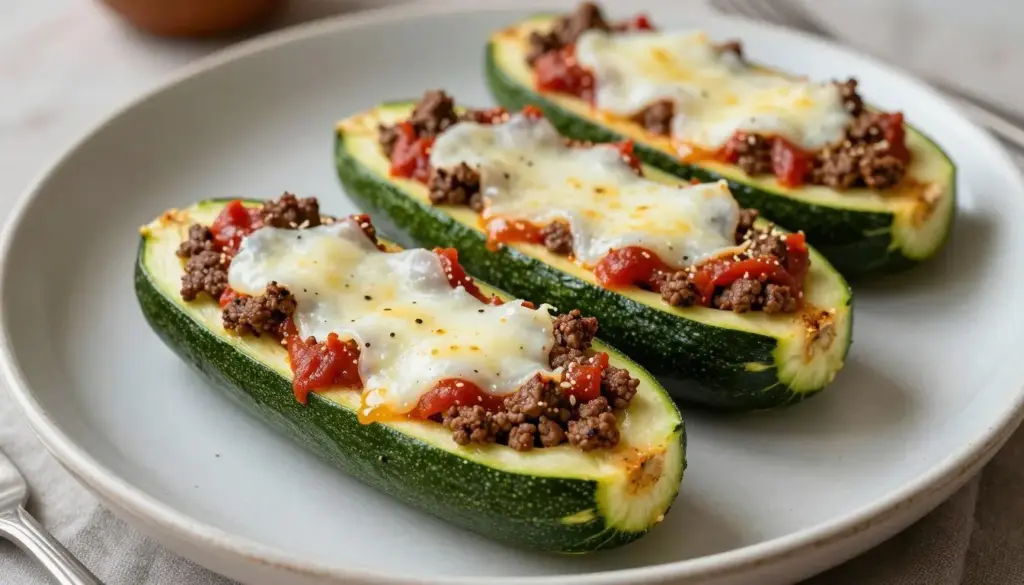 Italian stuffed zucchini boats
