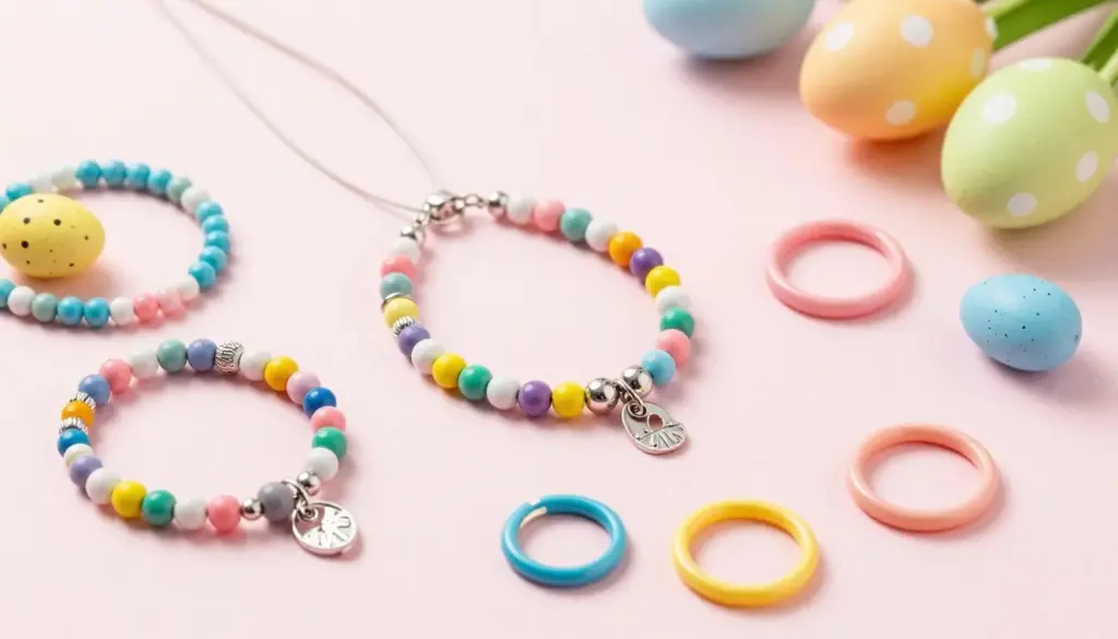 Kids costume jewelry including bracelets, necklaces, and rings