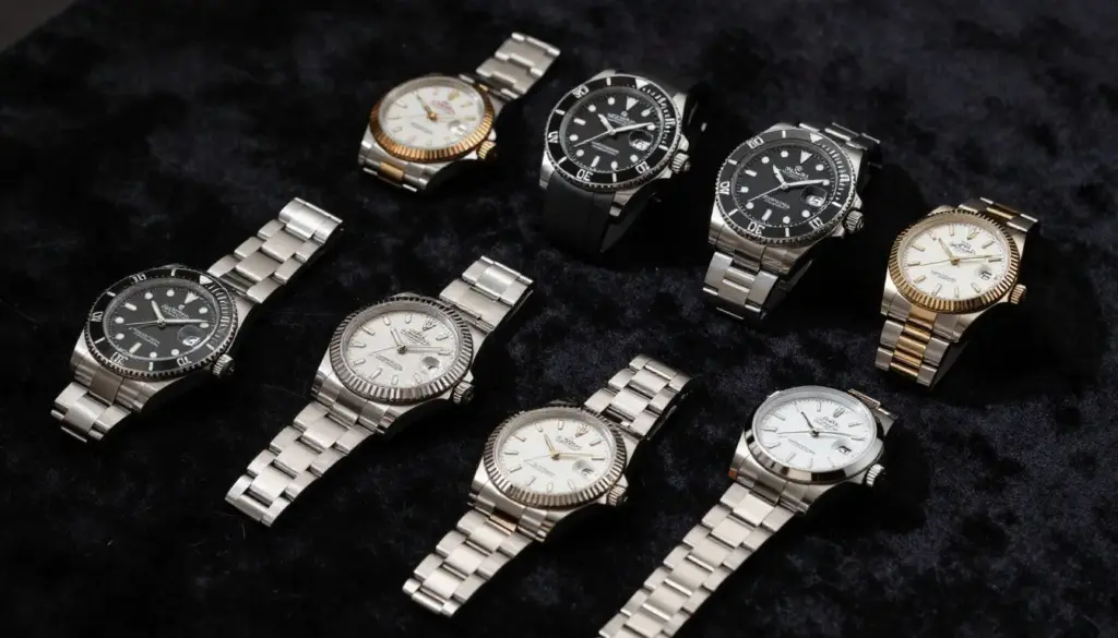 Luxury watches from brands like Rolex, Omega and Tag Heuer that sell well on eBay
