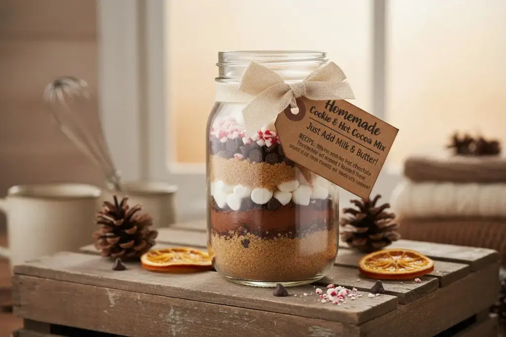 Mason jar gifts with layered ingredients