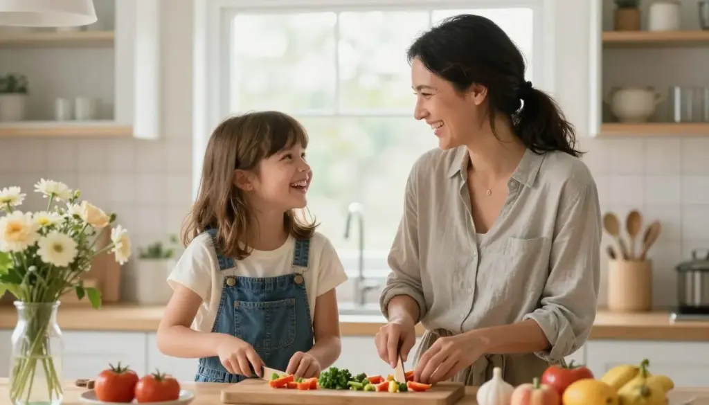 Mother and child spending quality time together on Mother's Day