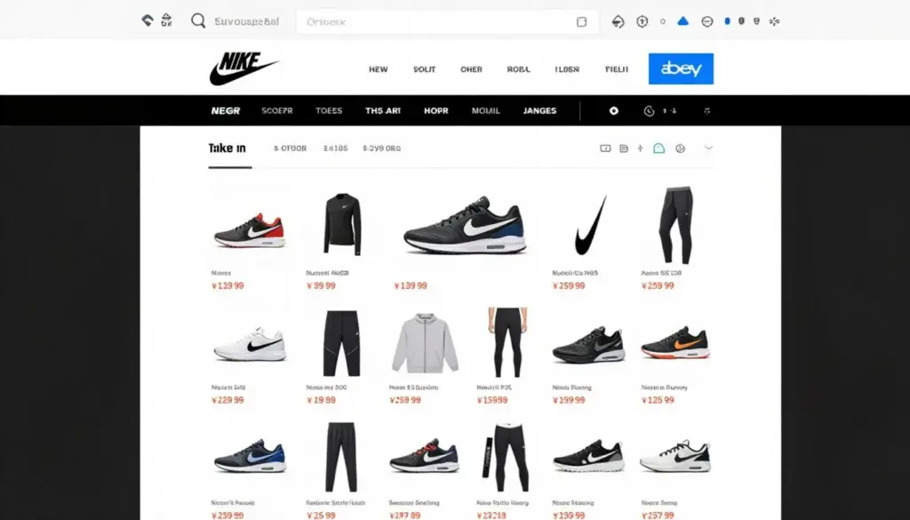 Nike's official eBay store featuring athletic footwear and apparel