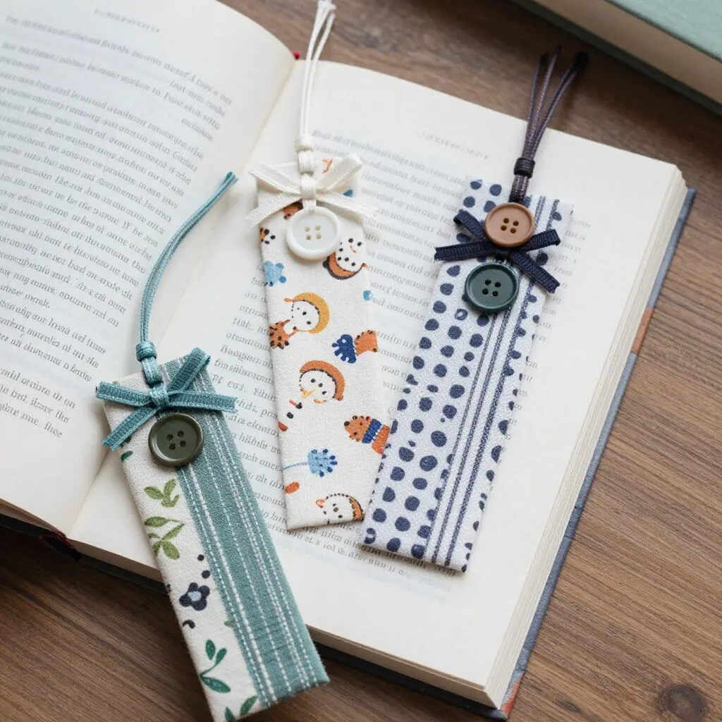 No-sew fabric bookmark DIY craft