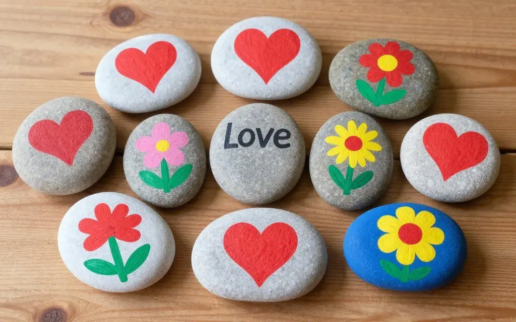 Painted rocks with messages for mom