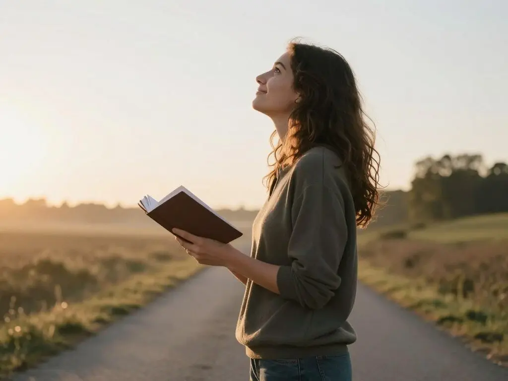 Person beginning their personal Lent journey with prayer and intention