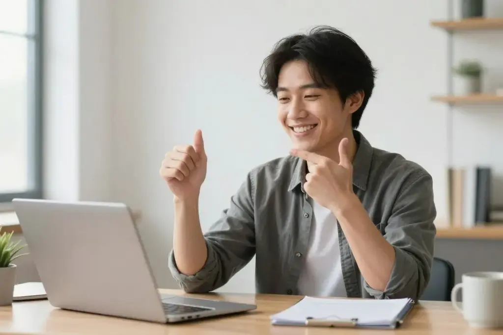 Person connecting with their life purpose