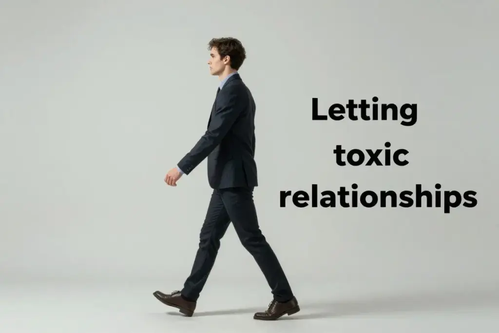 Person letting go of toxic relationships