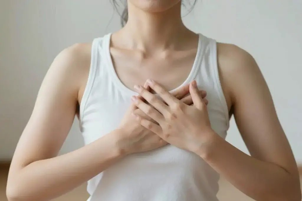 Person practicing self-forgiveness meditation