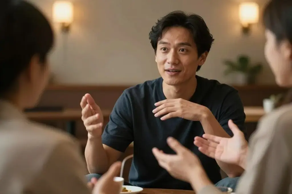 Person setting healthy boundaries with others