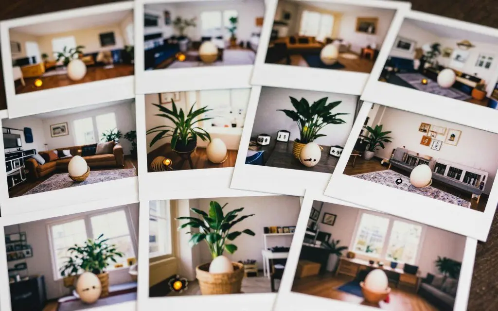 Printed photo clues showing Easter egg hiding locations Printed photo clues showing Easter egg hiding locations