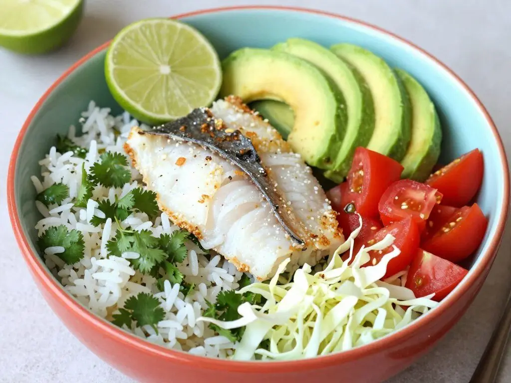 Sheet pan fish taco bowls from Weekly Meal Plan 2026 Sheet pan fish taco bowls from Weekly Meal Plan 2026