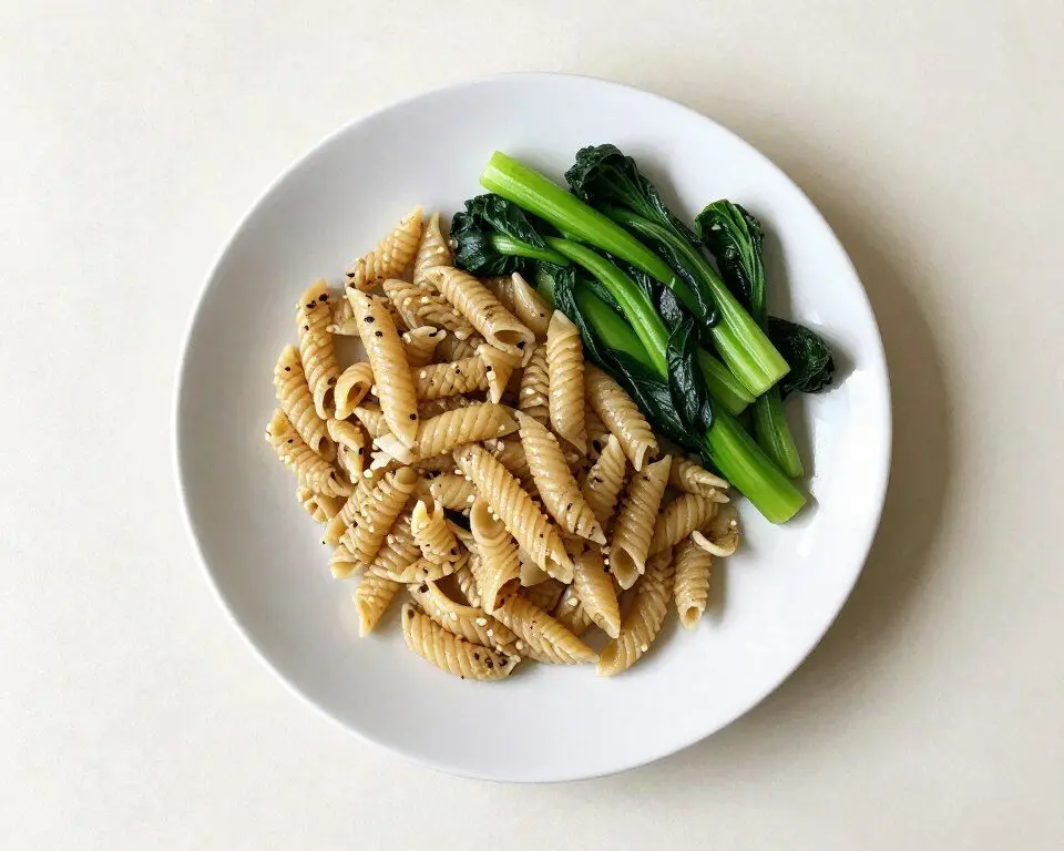 Simple Lent fasting meal showing appropriate portion size and healthy food choices
