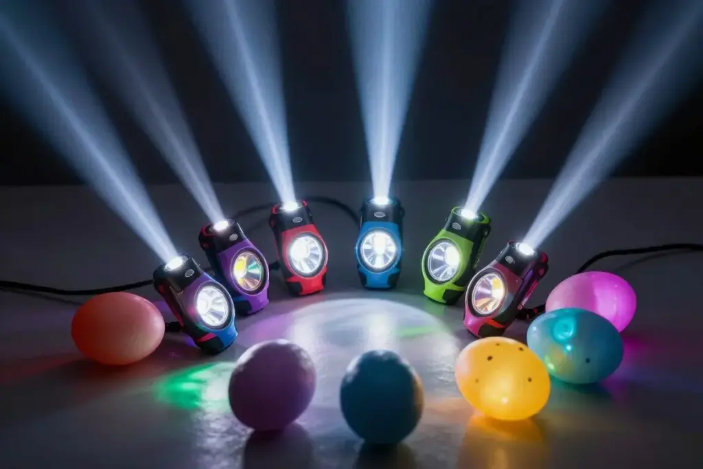 Small keychain flashlights and finger lights for kids