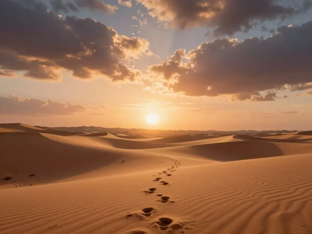 Symbolic forty day journey through wilderness with meaningful Lent prayers and sacrifice ideas