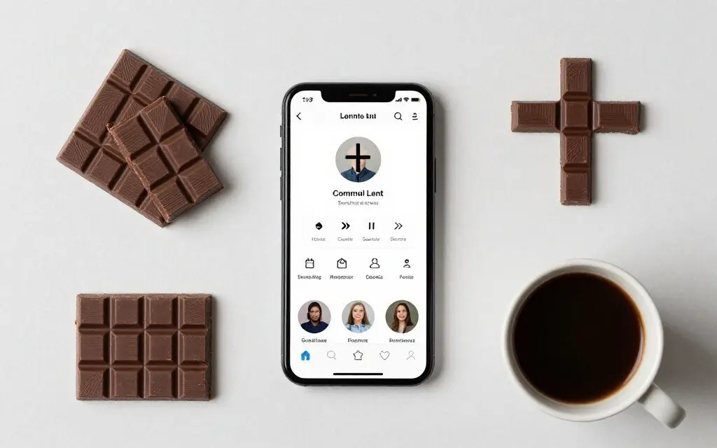 Traditional Lent sacrifice ideas including sweets and social media