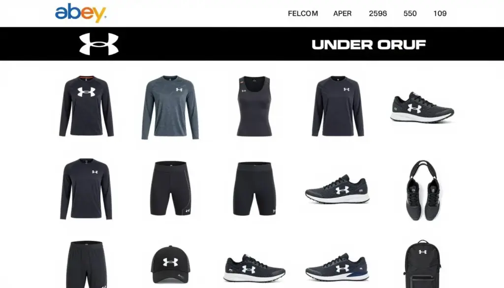 Under Armour's official eBay store featuring athletic apparel and footwear