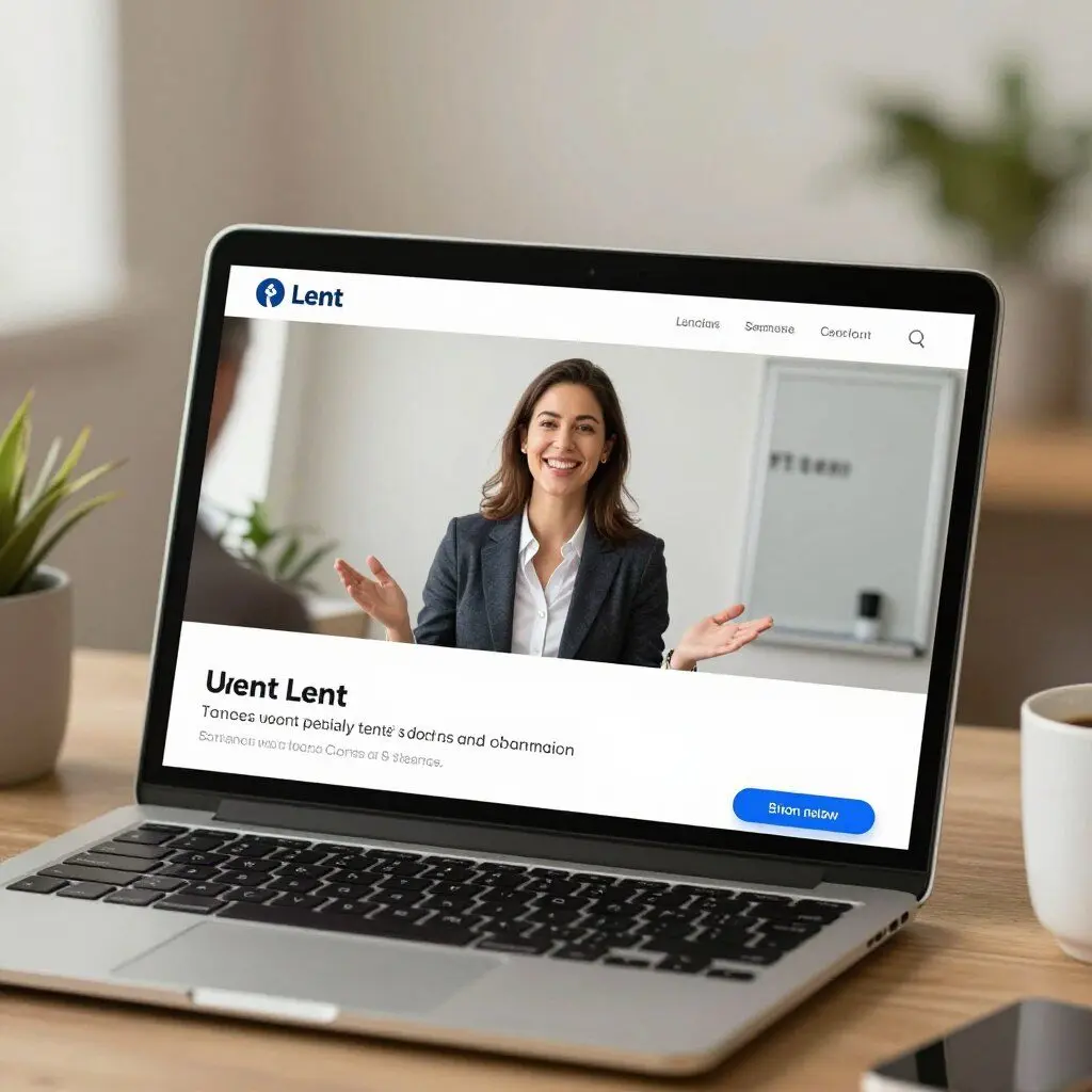 Video series on laptop showing Lent teaching and spiritual guidance