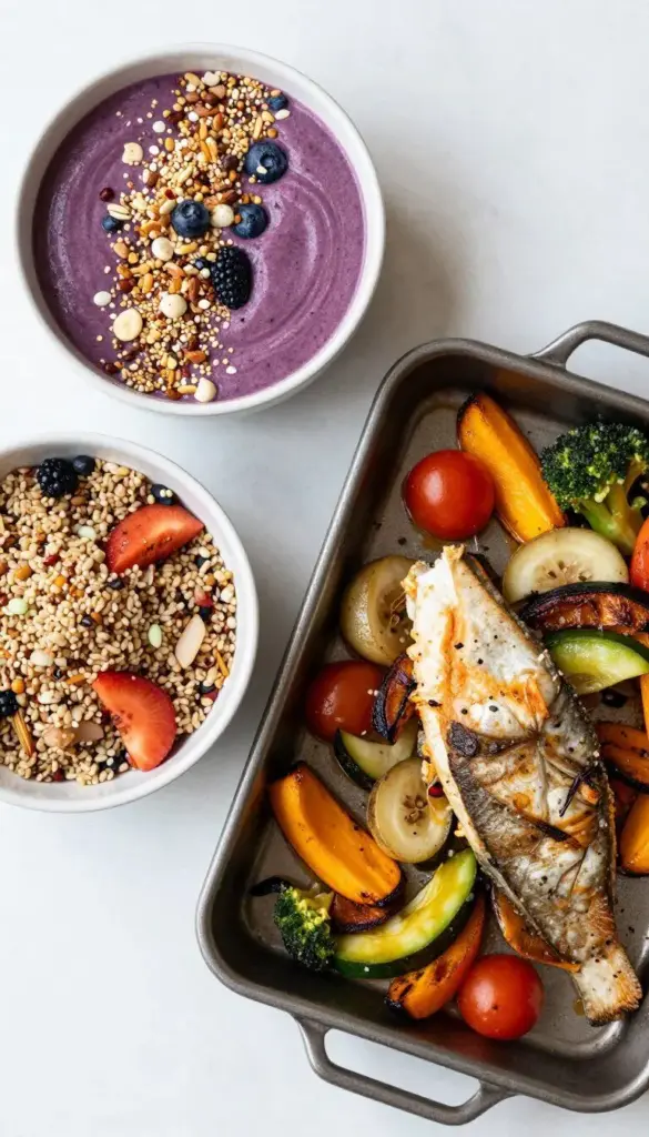 Wednesday's meals from Weekly Meal Plan 2026 featuring smoothie bowls Wednesday's meals from Weekly Meal Plan 2026 featuring smoothie bowls