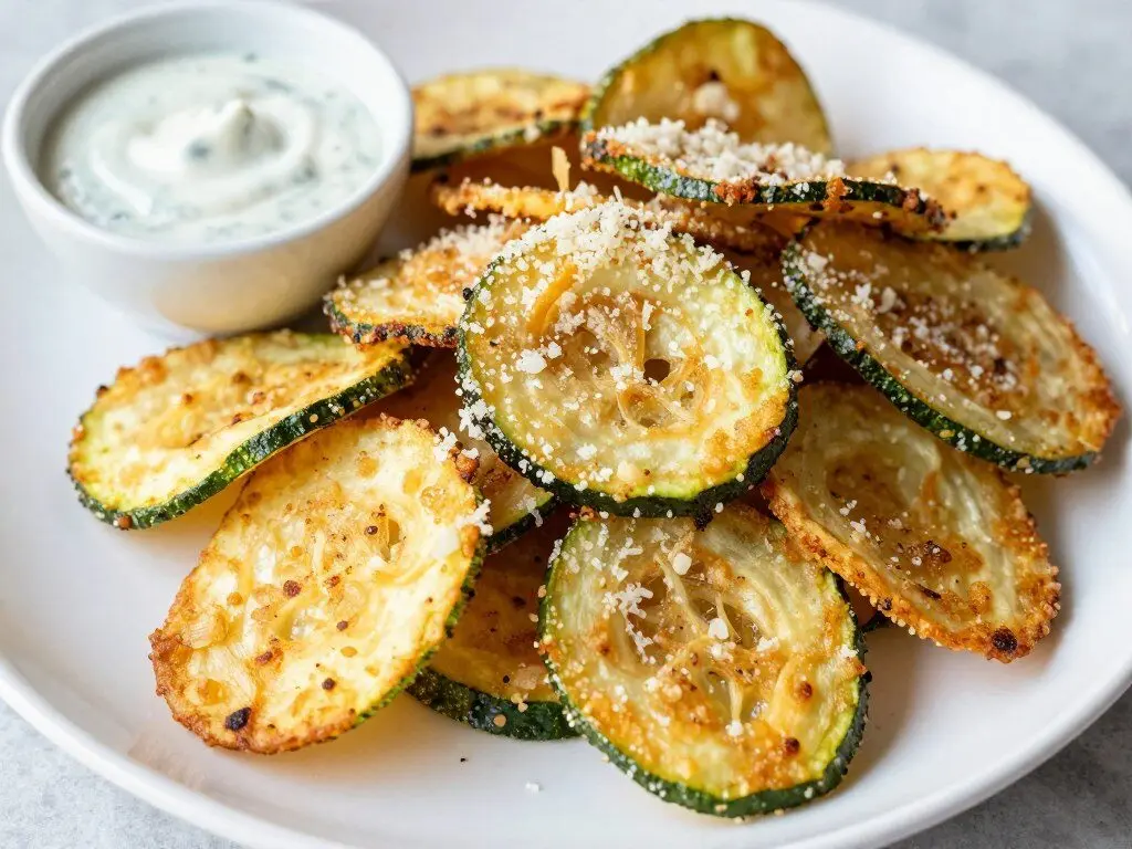crispy air fryer zucchini chips crispy air fryer zucchini chips