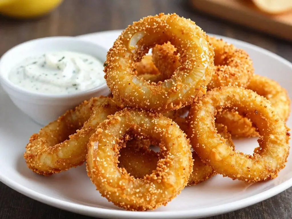 crispy breaded air fryer onion rings crispy breaded air fryer onion rings
