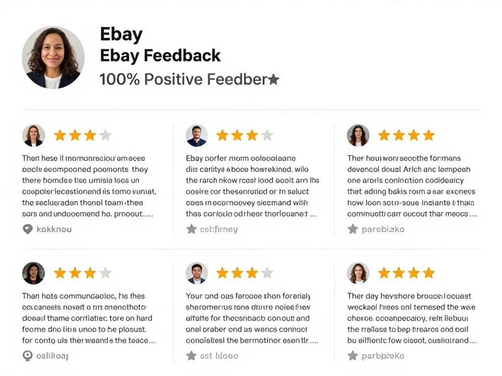 eBay seller with high feedback score and positive customer reviews
