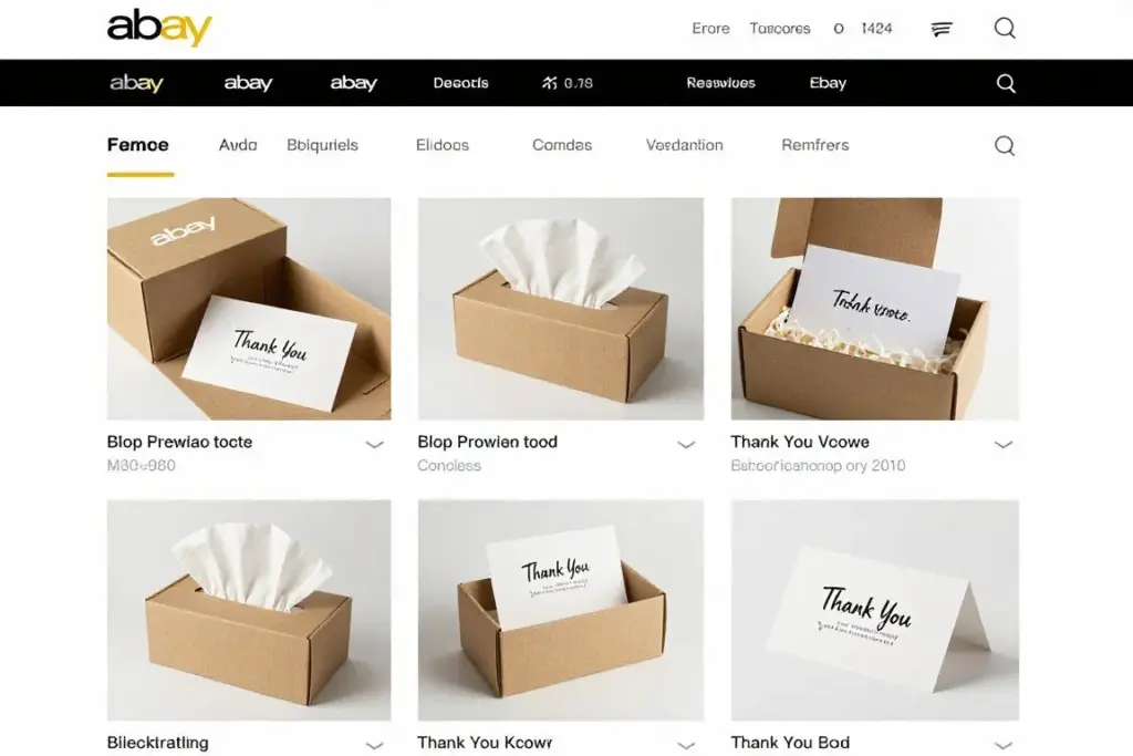 eBay store with consistent branding across listings and packaging