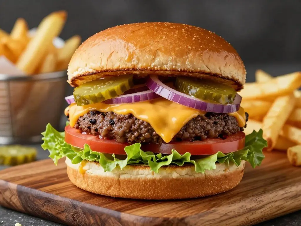 juicy air fryer hamburger with toppings juicy air fryer hamburger with toppings