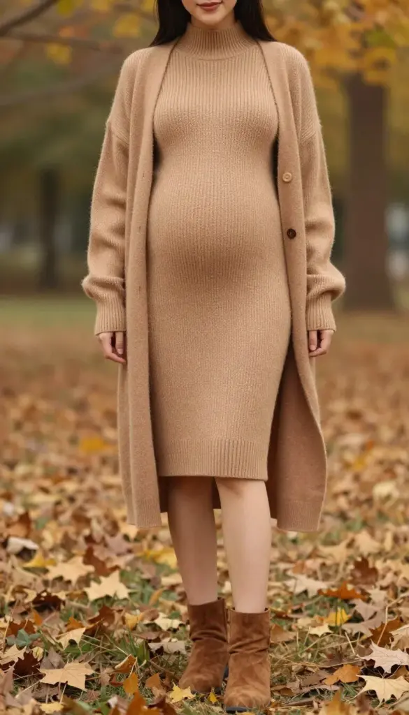 maternity sweater dress with ankle boots fall pregnancy outfit maternity sweater dress with ankle boots fall pregnancy outfit