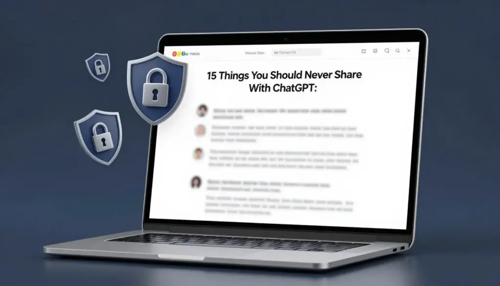 15 Things You Should Never Share With ChatGPT privacy warning