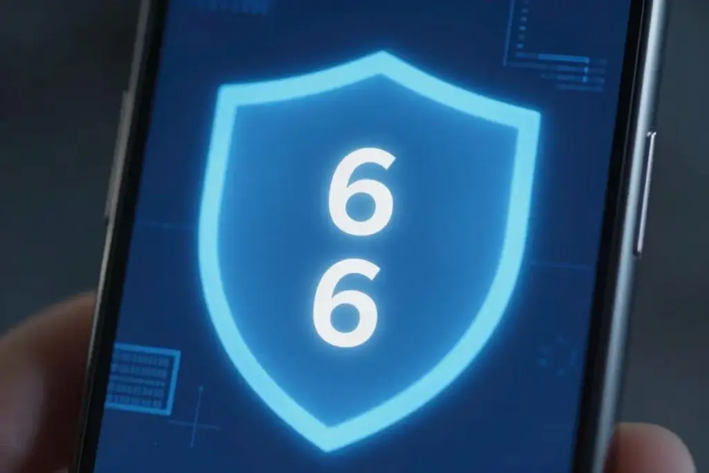 Authentication code hidden behind a security shield