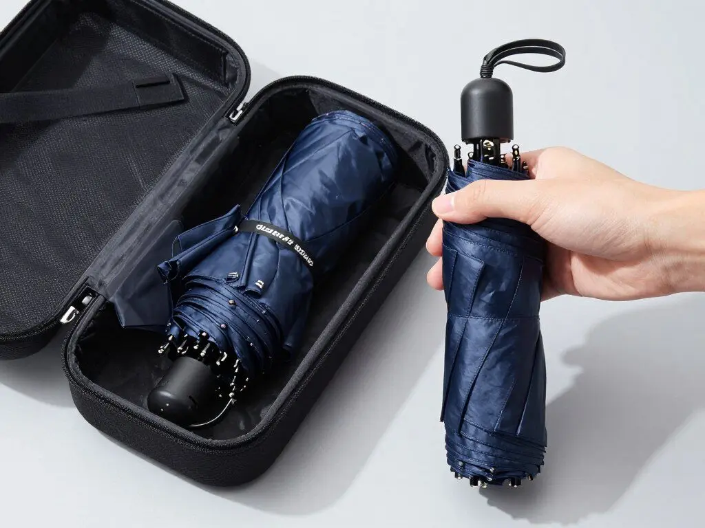 Compact windproof travel umbrella