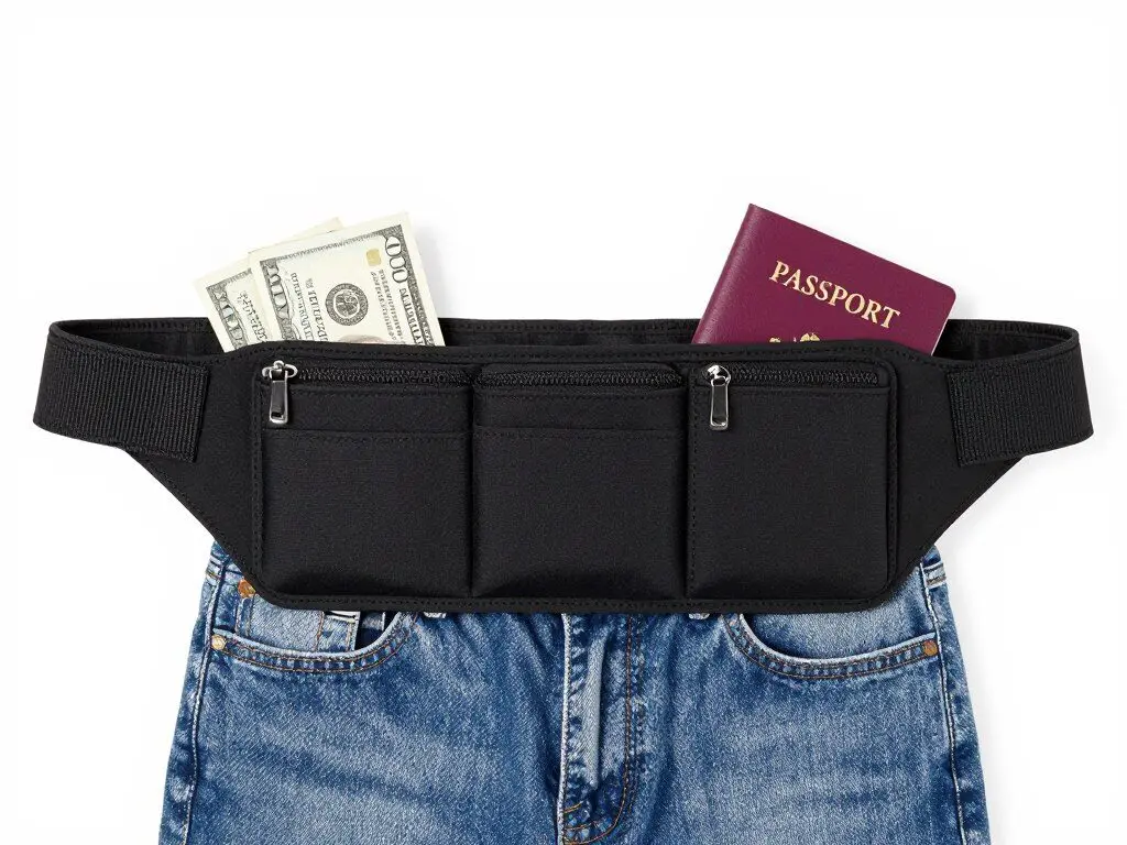 Concealed travel money belt worn under clothing
