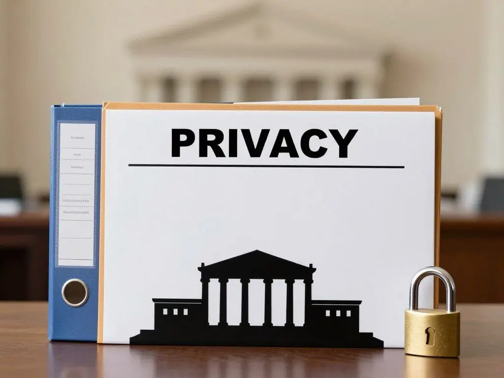 Confidential legal files protected by a lock