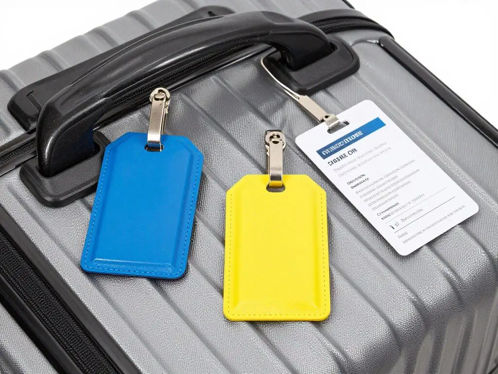 Durable luggage tags with privacy covers